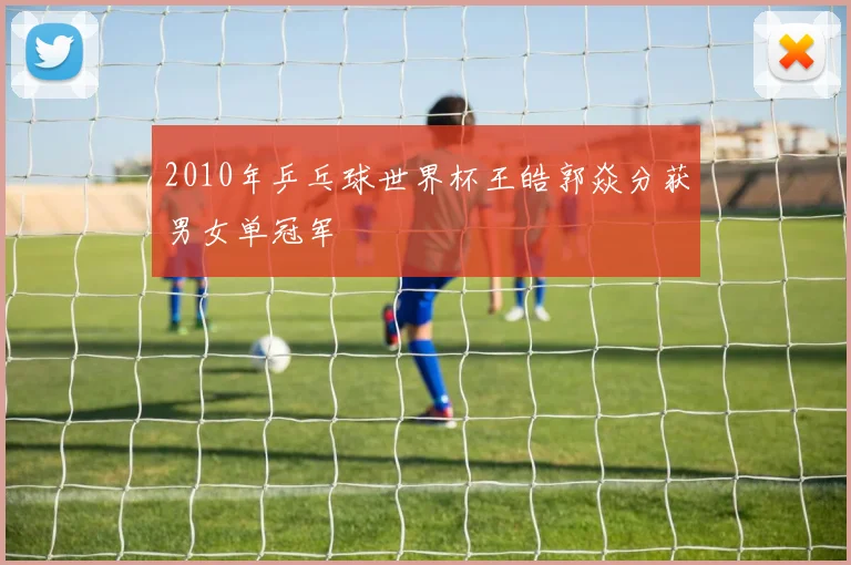 2010年乒乓球世界杯王皓郭焱分获男女单冠军